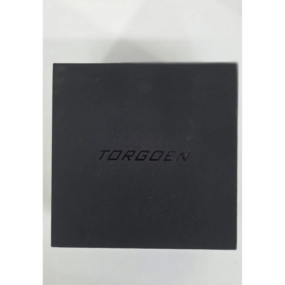 NWT Torgoen T47 Jumbo Black Sapphire‎ GMT 47mm, Brown Leather Strap Retail $325